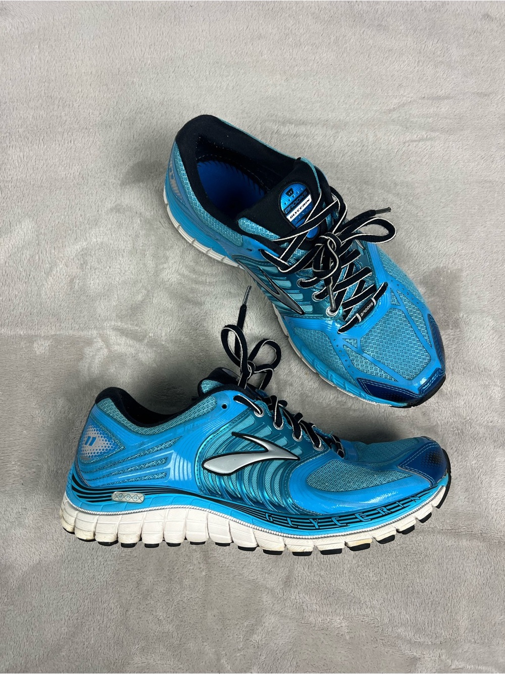 Brooks Glycerin MOGO Running Shoes Blue Wide D Size 9.5 Athletic
